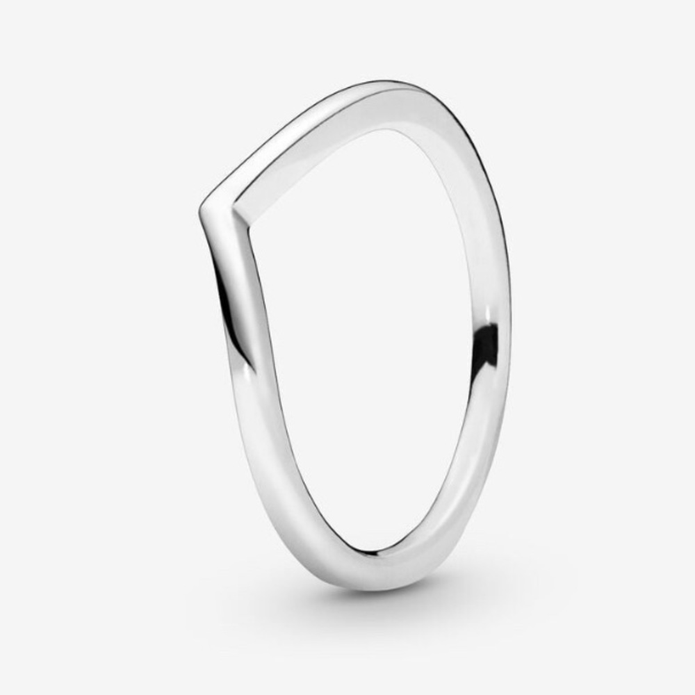 Pandora Plain Silver Wishbone Ring